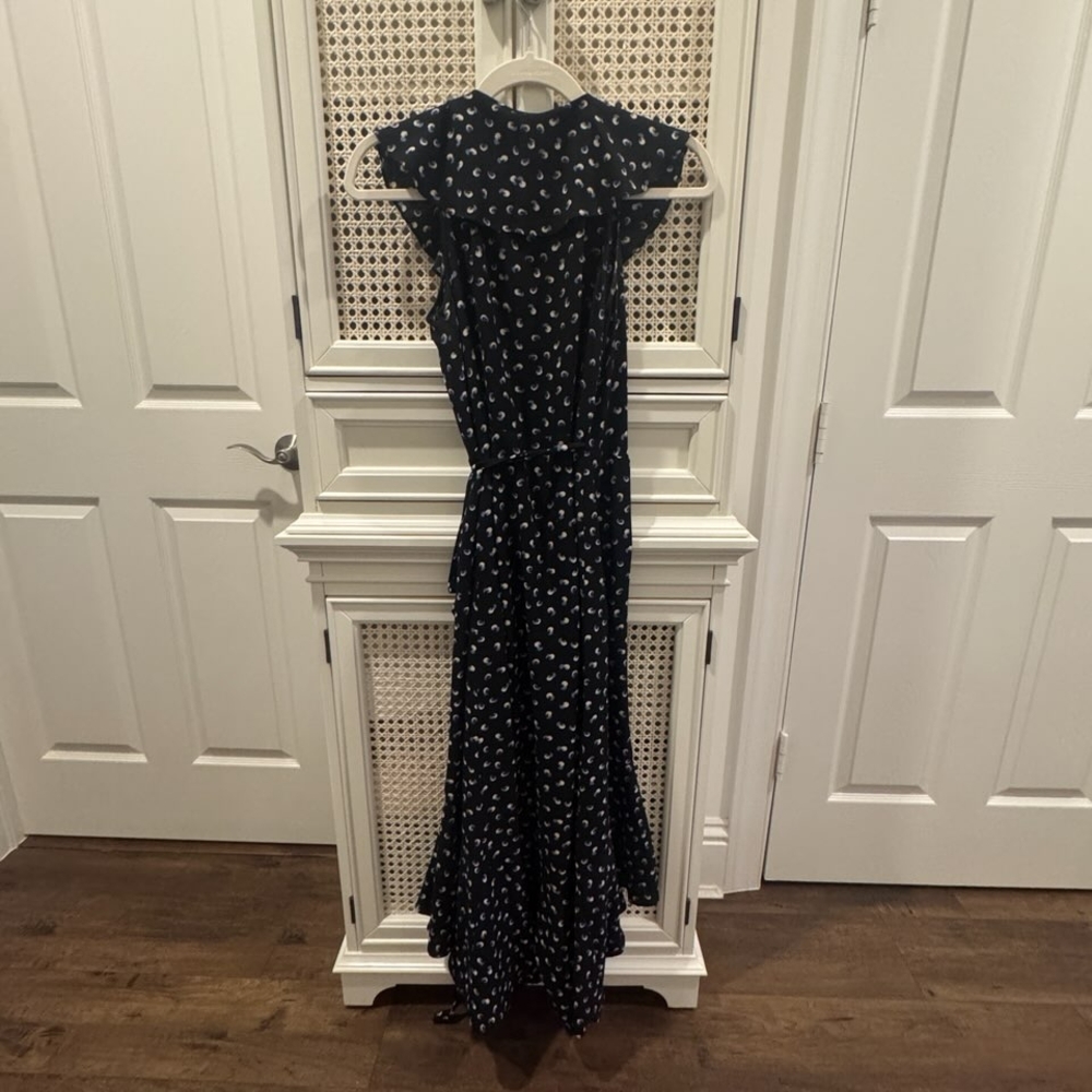 Max Studio Navy and White Maxi Dress